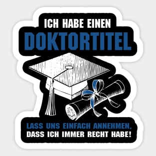 Doctorate Phd Gift Student Sticker